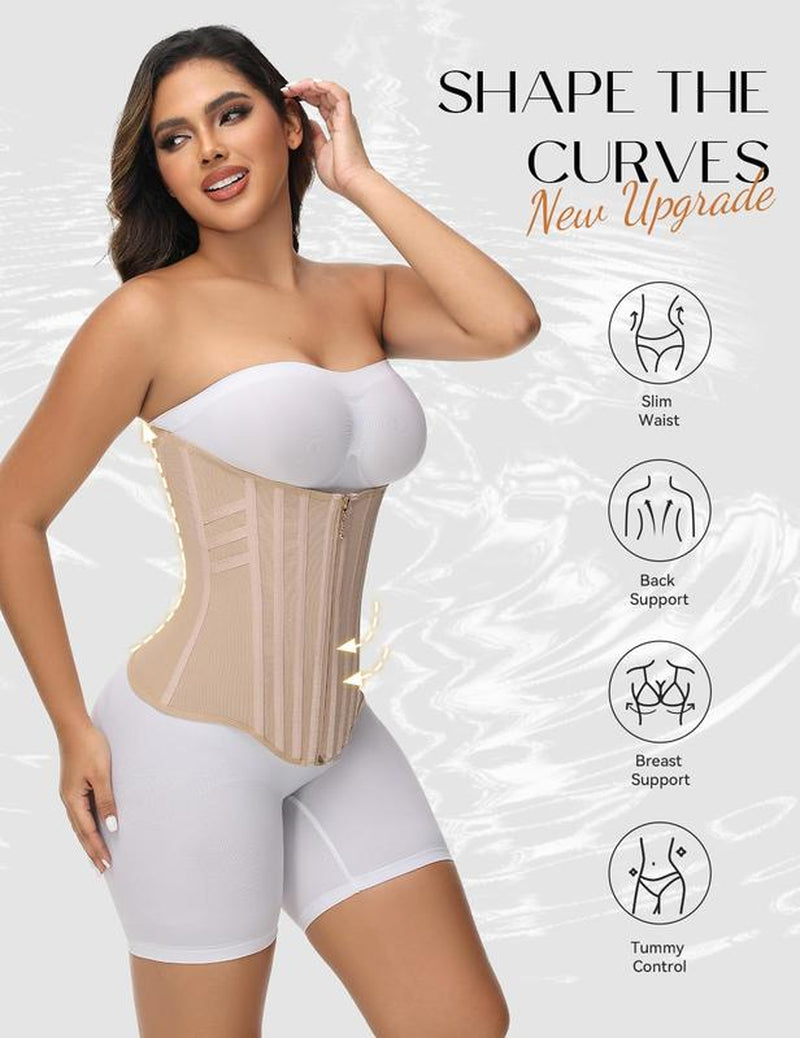SHAPSHE Waist Shapewear for Women Tummy Control Waist Trainer Corset Sport Workout Belly Band Gym
