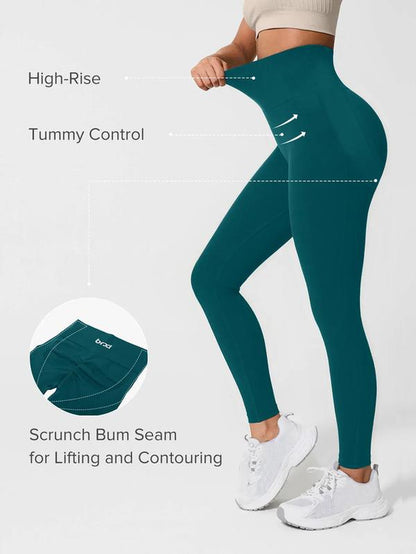 BRXL Scrunch Butt Lifting Tummy Control High Waist Workout Leggings for Women Seamless Compression Gym Yoga Pants 4 Way Stretch Squat Proof Non See through Moisture Wicking for Training Running-2
