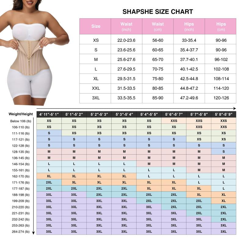 SHAPSHE Waist Shapewear for Women Tummy Control Waist Trainer Corset Sport Workout Belly Band Gym