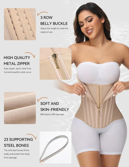 SHAPSHE Waist Shapewear for Women Tummy Control Waist Trainer Corset Sport Workout Belly Band Gym